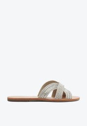 Rasteira Glam Hot Fix Prata