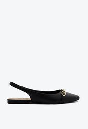 Sapatilha Preta Anacapri Slingback Correntes