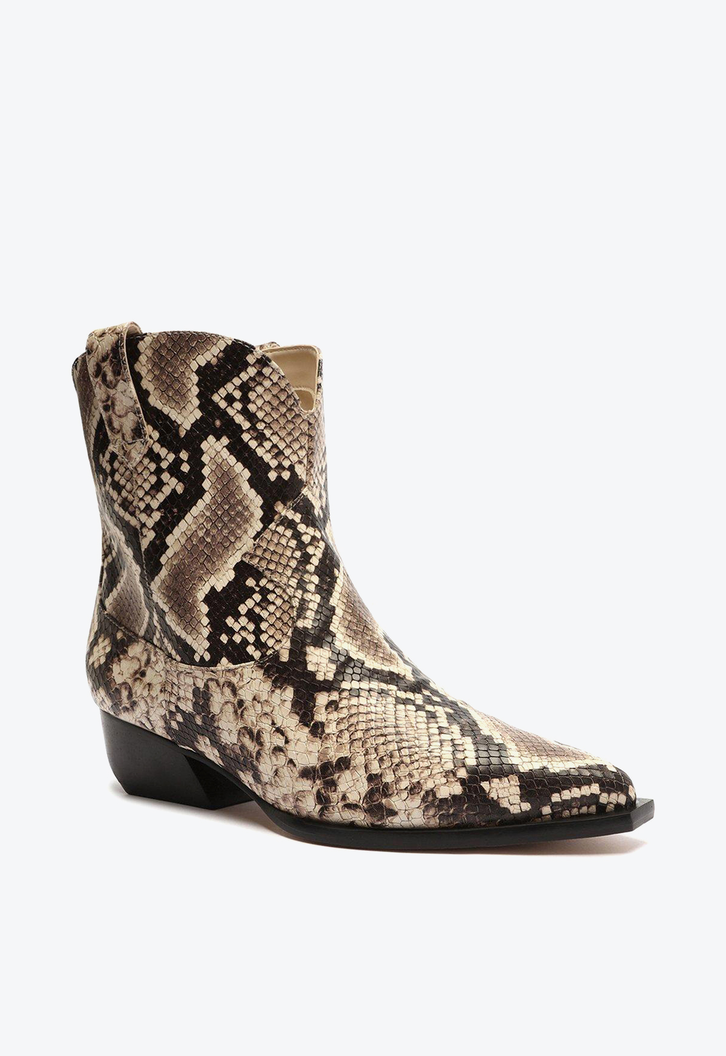 Bota Western Arezzo Snake Cano Curto