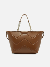 Bolsa Tote Marrom Giorno Grande Matelassê