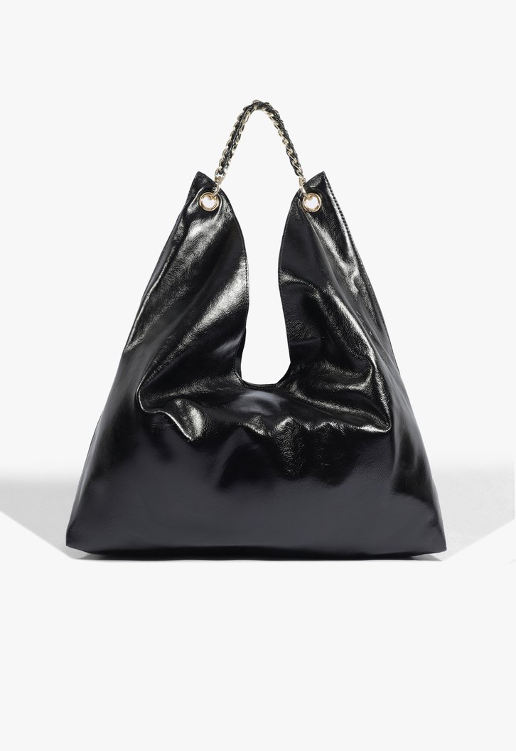 Bolsa Hobo Vinil Preta