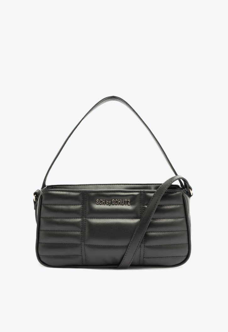 Bolsa Média Couro Preta