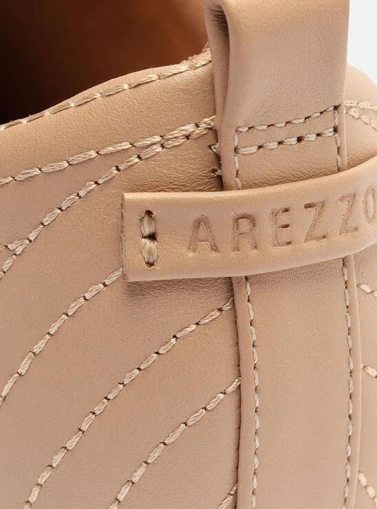 TÊNIS BEGE AREZZO BURNISH PESPONTO CADARÇO LIGHT CREAM
