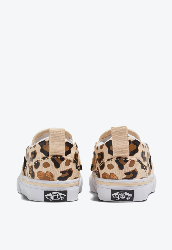 Tênis Slip-On Leopard Glitter Brown True White Infantil