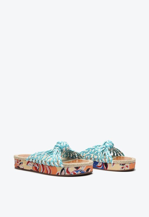 SANDÁLIA RASTEIRA ESTAMPADA COLORIDA SCHUTZ FLATFORM