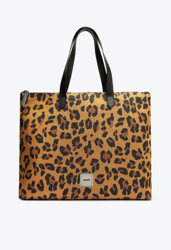 Bolsa Shopping Animal Print Anacapri Grande Onça