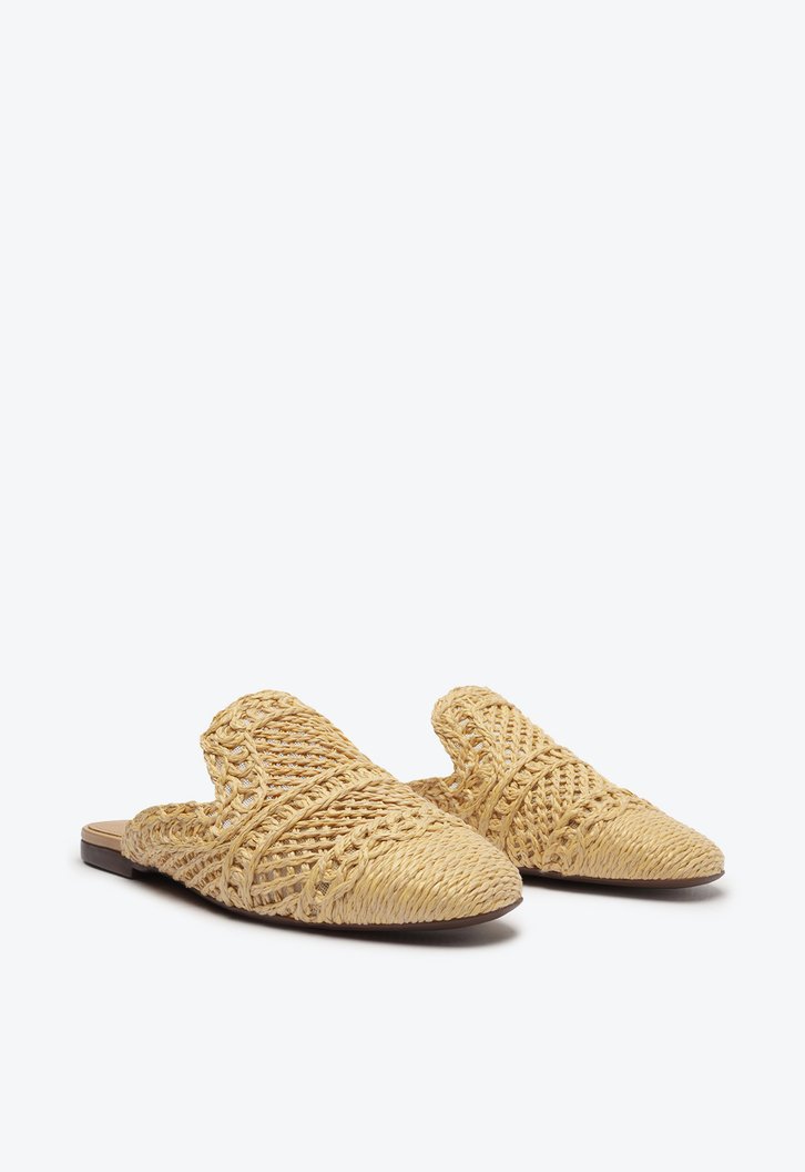 Mule Nude Palha Natural