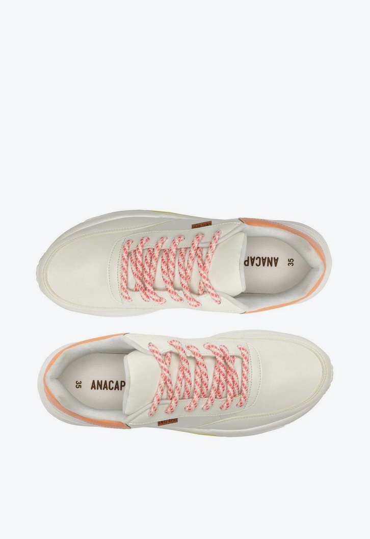 Tênis Branco Amarração Detalhe Multicolor Fun