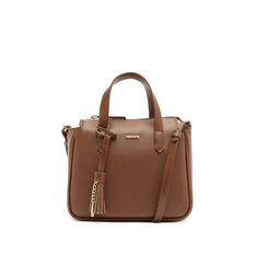 Bolsa Tote Média Bag Charm Marrom