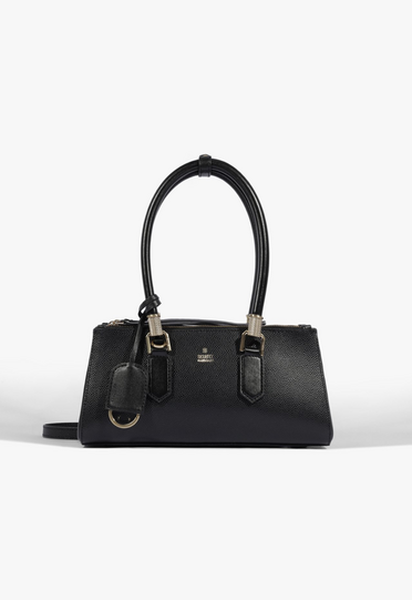 Bolsa Mini Tote Lauren Couro Preta