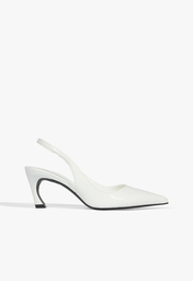 Slingback Branco Schutz Lexi Mid Verniz