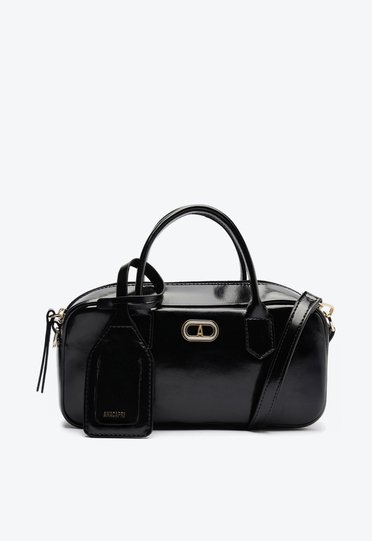 Bolsa Tote Média Bag Charm Tag Preta