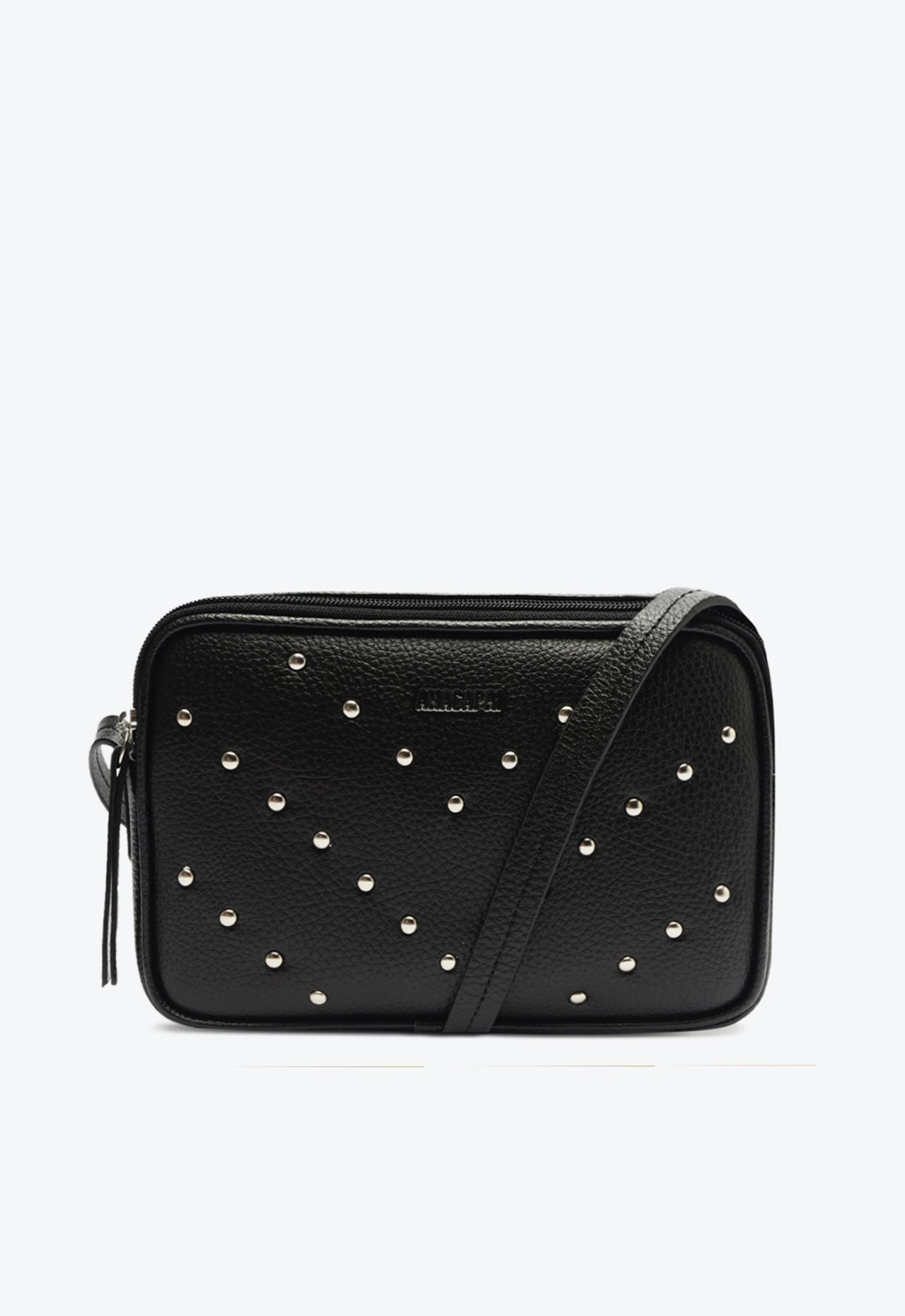 Bolsa Tiracolo Preta Anacapri Média Maxi Tachas | ZZ MALL
