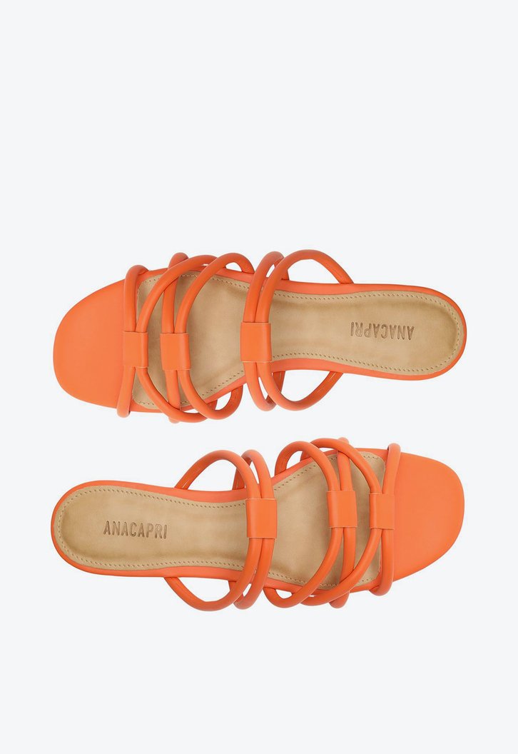 Rasteira Laranja Anacapri Deserto Tiras Flat