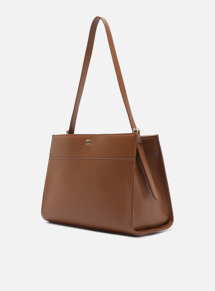 あずさ Bolsa Shoulder Marrom Média | ZZ MALL