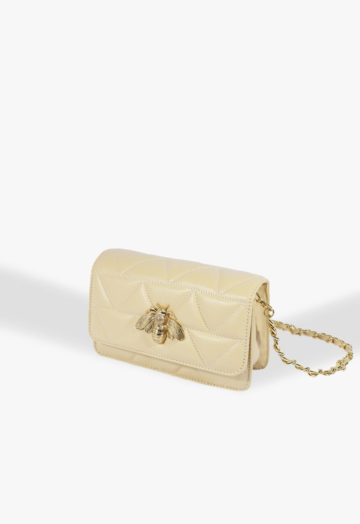 Bolsa Couro Abelha Dourada