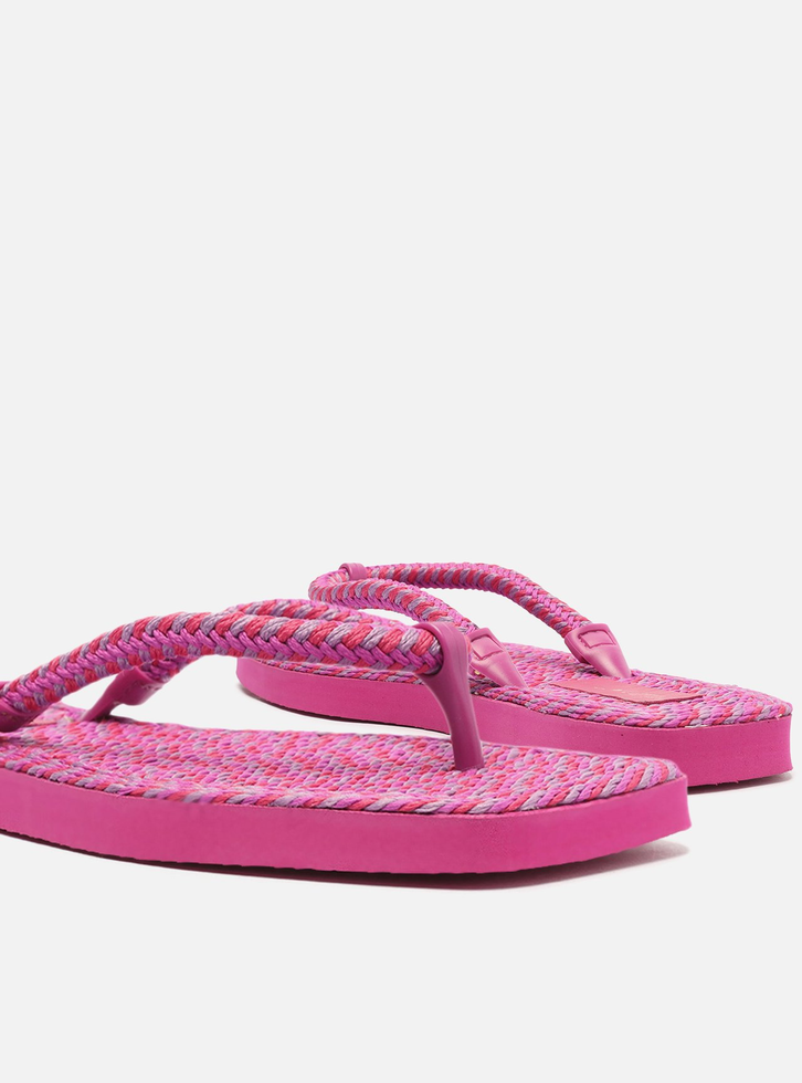 Chinelo de Dedo Roxo Square Crochê Brizza Brizza Triya