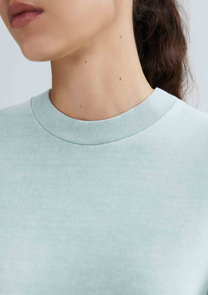 Blusa Verde Hering Feminina Manga Curta Em Malha Binada