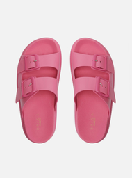 Chinelo Slide Rosa Fivelas Brizza