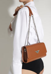 Bolsa Tiracolo Pequena Cally Couro Laranja