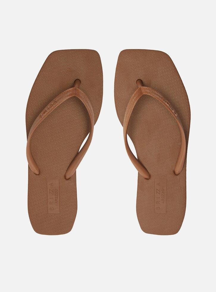 Chinelo de Dedo Marrom Básico Square Brizza
