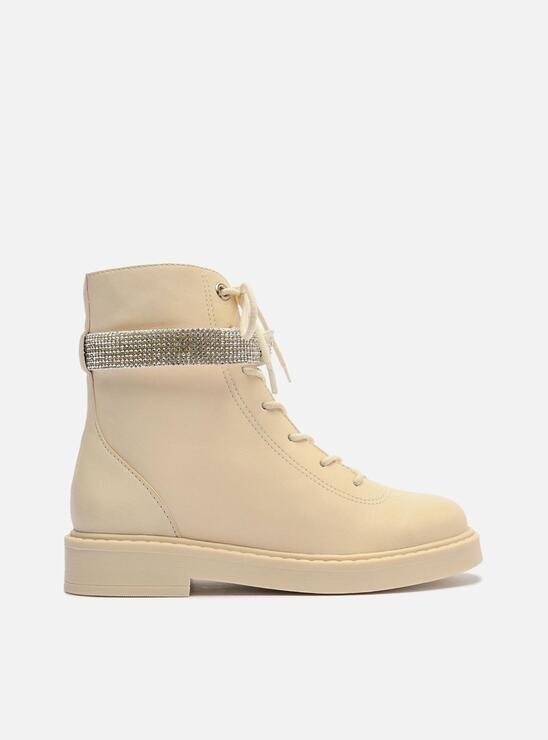 COTURNO INFANTIL OFF-WHITE AREZZO TIRA STRASS BAMBINI