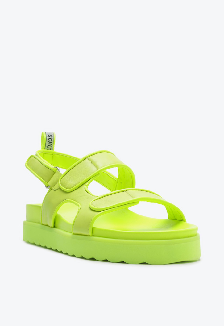 Sandália Papete Verde Neon