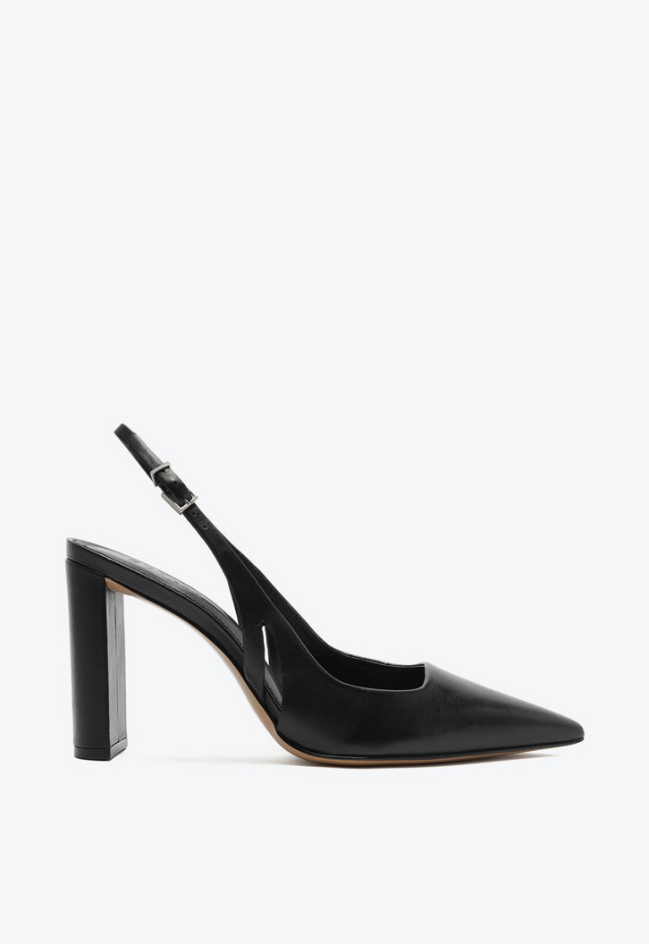 Sapato Scarpin Couro Preto