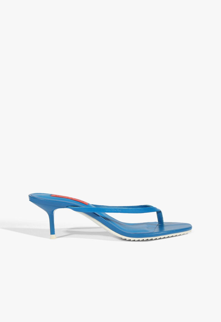 Mule Lila Couro Azul