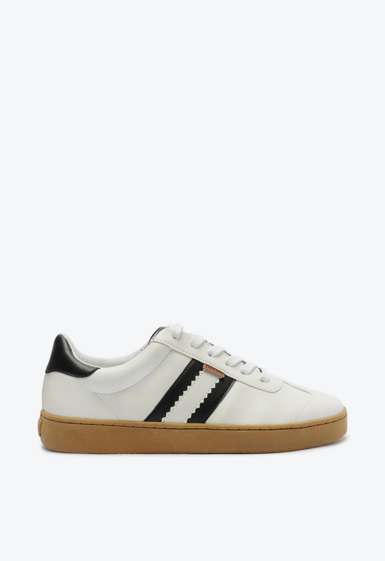 Tênis De Amarrar Branco Preto Anacapri Listra Lateral | ZZ MALL