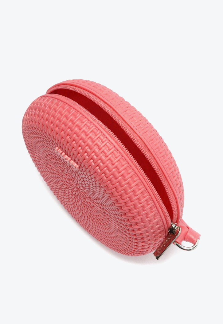 Crossbody Rosa Anacapri Redonda Veneza Texturizada Média