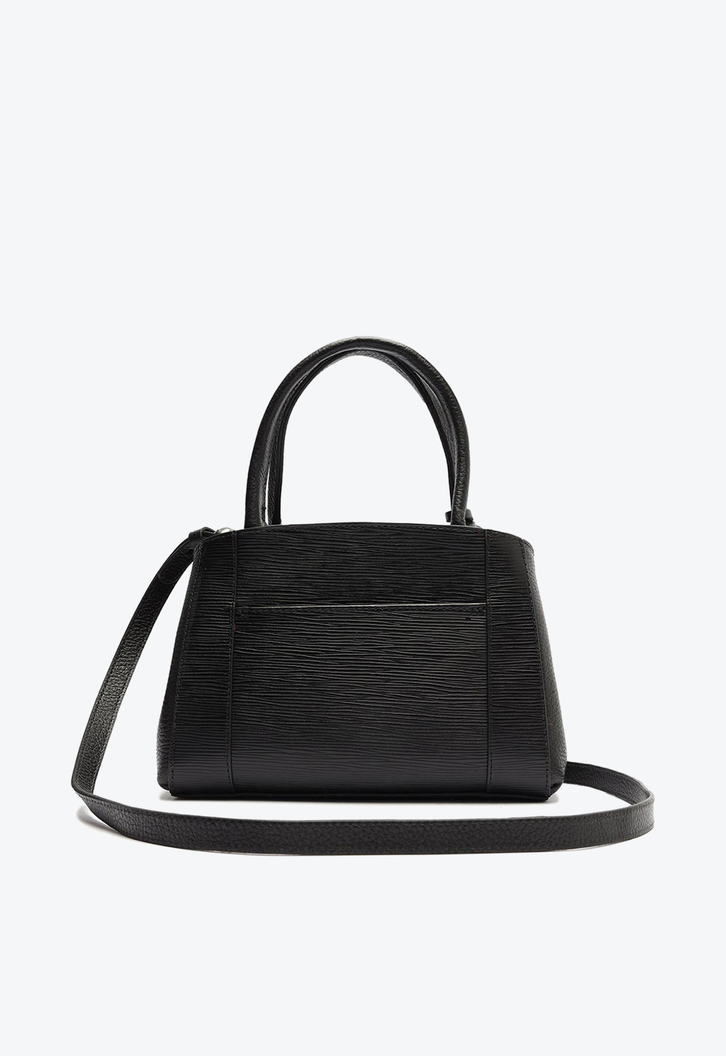 Bolsa Tote Preta Arezzo Couro Pequena Texturizada