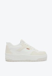 Tênis De Amarrar Branco E Nude Anacapri Estruturado