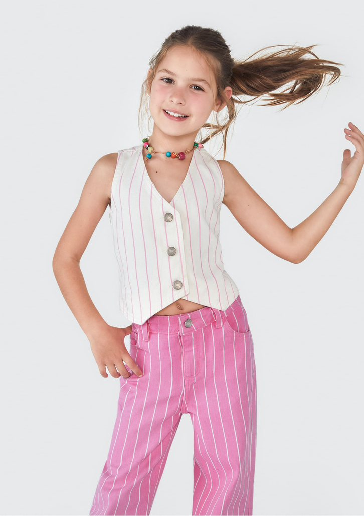 Colete Off-White Hering Infantil Em Sarja