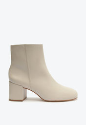 Bota Bege Claro Schutz Cano Médio Couro
