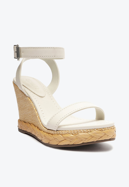 Sand lia Anabela Corda Tran a Couro Branco ZZ MALL