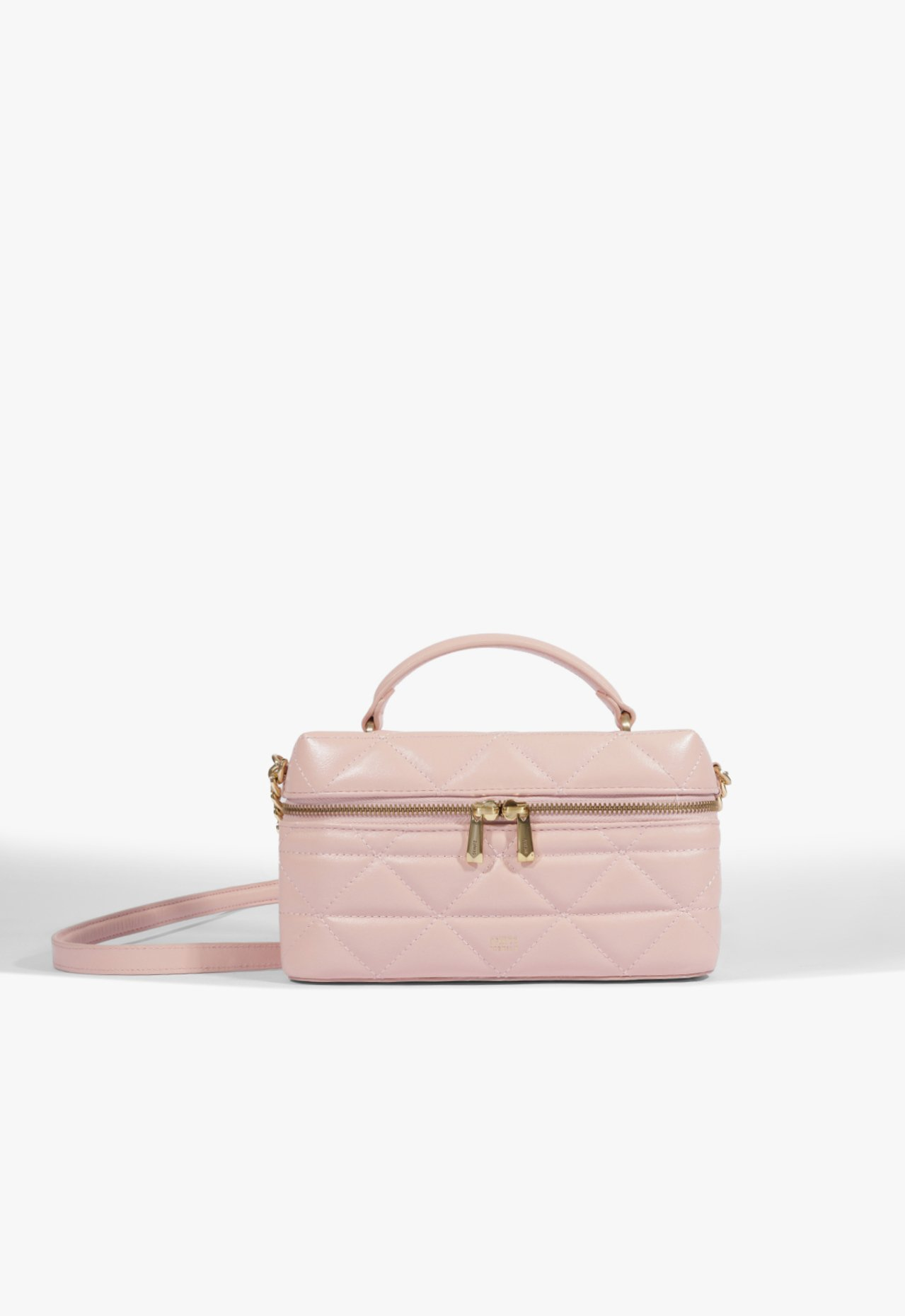 ローズ様 Bolsa Satchel Vanity Média Couro Rosa | ZZ MALL