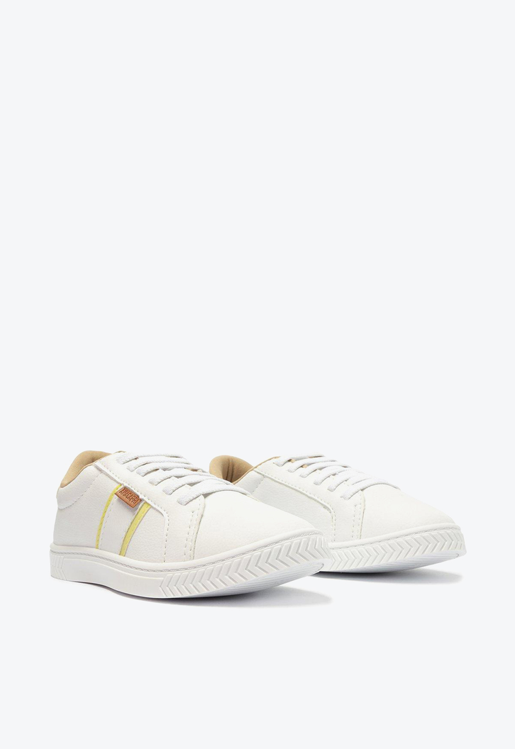 Tênis Branco Anacapri Detalhe Amarelo