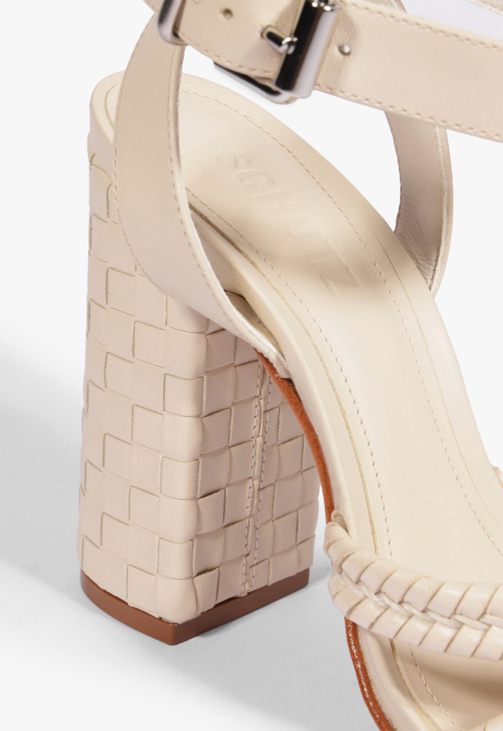 Sandália Kareena Woven Couro Off White