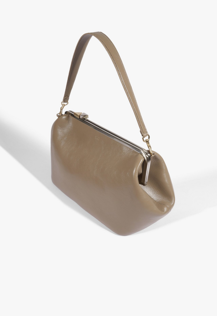 小物 SOHO 01 (V) Bolsa Clutch Grande Soho Couro Cinza | ZZ MALL