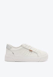 Tênis De Amarrar Branco E Dourado Anacapri Pontilhado
