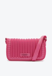 Bolsa Crossbody Rosa Anacapri Média Texturizada Injetada