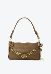 Bolsa Shoulder Charlotte Pequena Caramelo