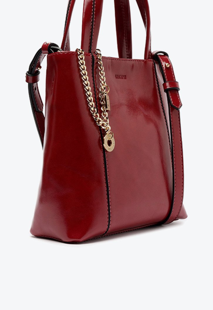 Bolsa Tote Média Madri Chaveiro Vermelha