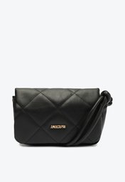 Bolsa Crossbody Preta Anacapri Pequena Matelassê Regulagem Nó