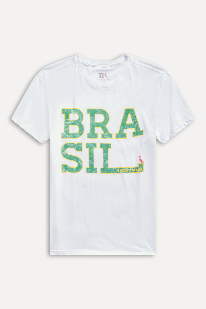 CAMISETA BRANCA RESERVA ESTAMPADA BRASIL