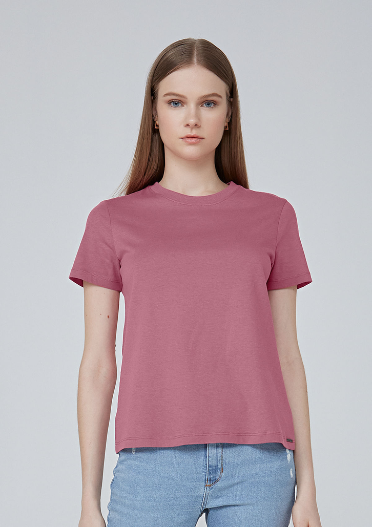 Blusa Rosa Dzarm Manga Curta