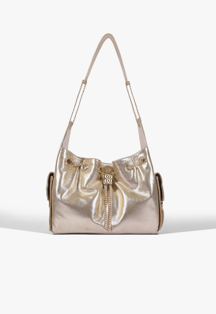 Bolsa Schutz  Lilibet Média Couro Dourada