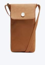 Bolsa Crossbody Marrom Anacapri Porta Celular Pequena Matelassê
