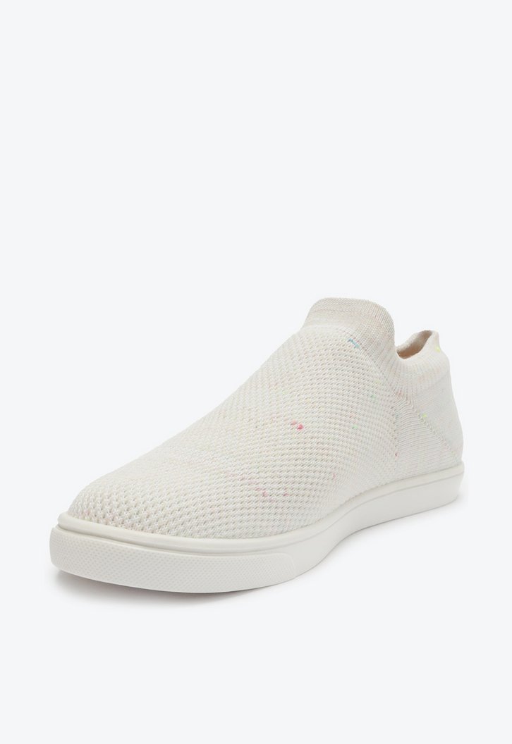 Tênis Slip On Branco Anacapri Knit Mono